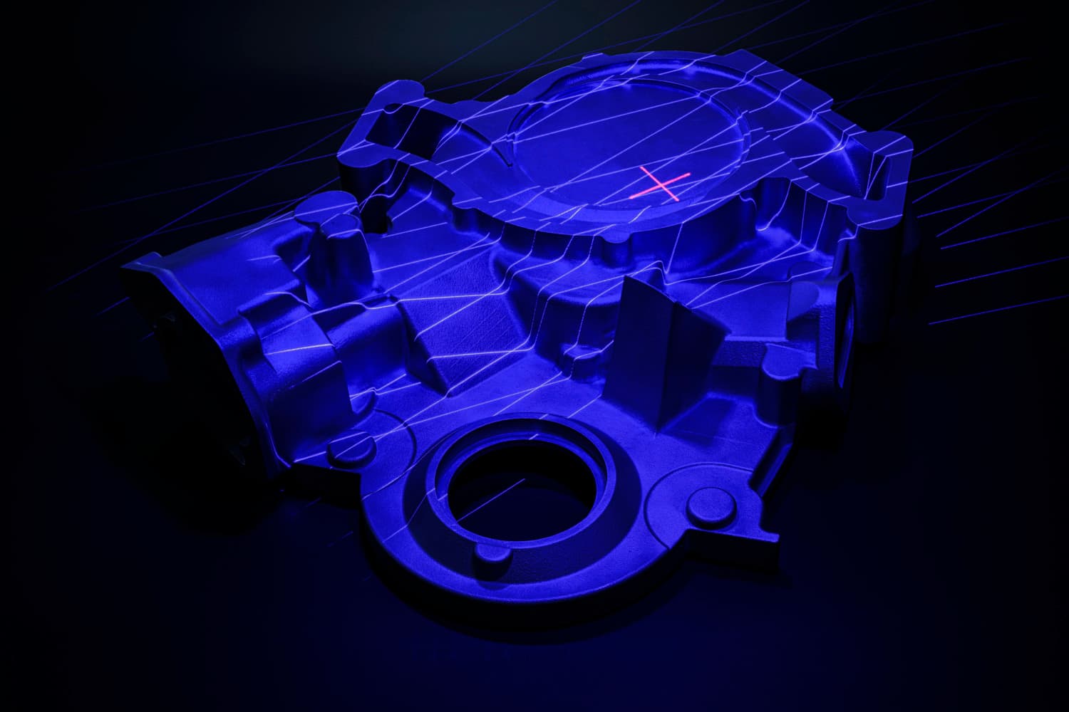 3D лазерне сканування литої металевої деталі